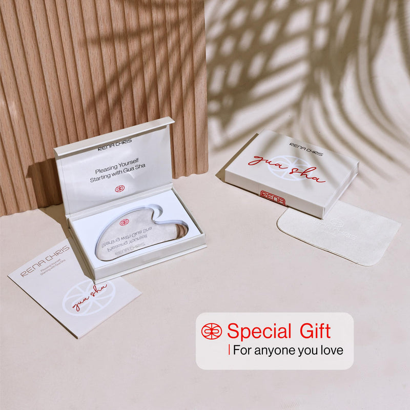 [Australia] - Rena Chris Gua Sha Facial Tools, Stainless Steel Guasha Tool for Acupuncture, Manual Massage Sticks for Jawline Sculpting and Puffiness Reducing, Gua Sha Scraping Massage Tool, Skin-Care Tool Silver 