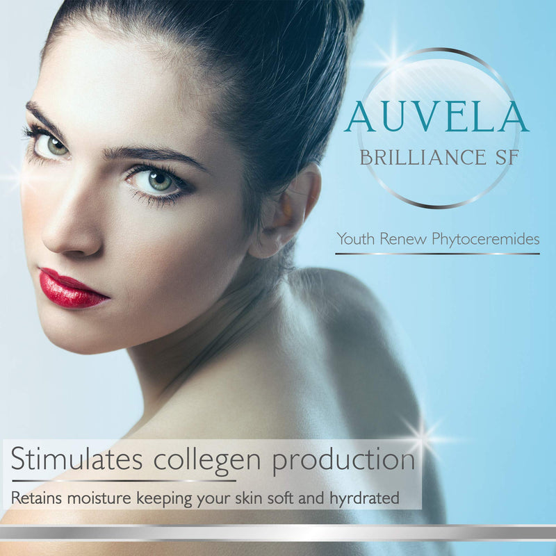 Auvela Brilliance SF - Youth Renew Phytoceramides - Hydrate Your Skin - Promote a More Youthful Appearance and Smoothness - Help Prevent The Appearance of Aging - Ageless by Jeaune Bisou Alluvia Labs