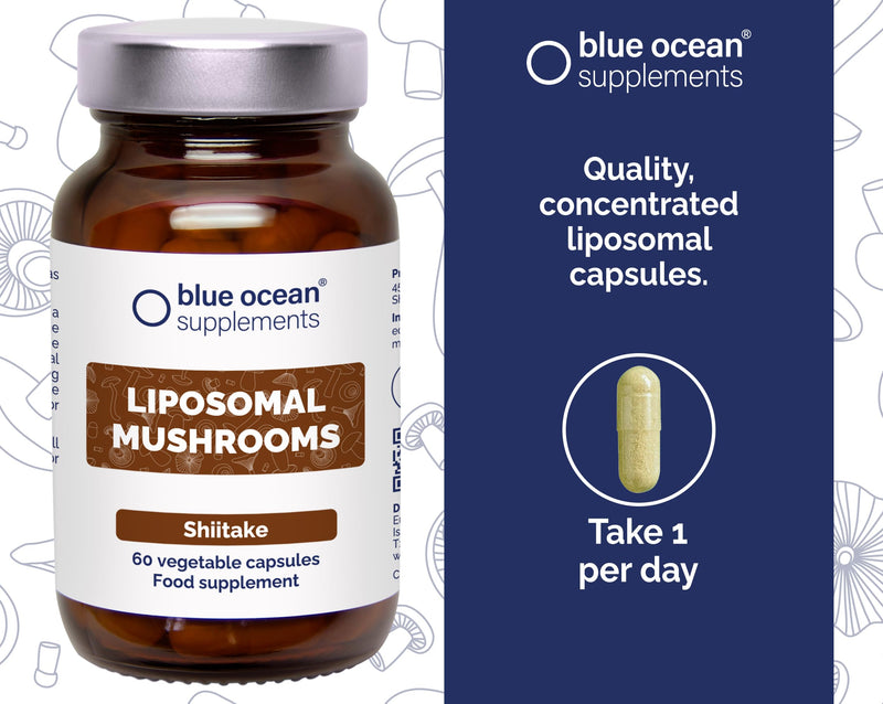 Shiitake – World’s First and Only Powerful Liposomal Mushroom Technology – 60 Capsules – 60 Days’ Supply – Take 1 Per Day – Vegan – Gluten Free