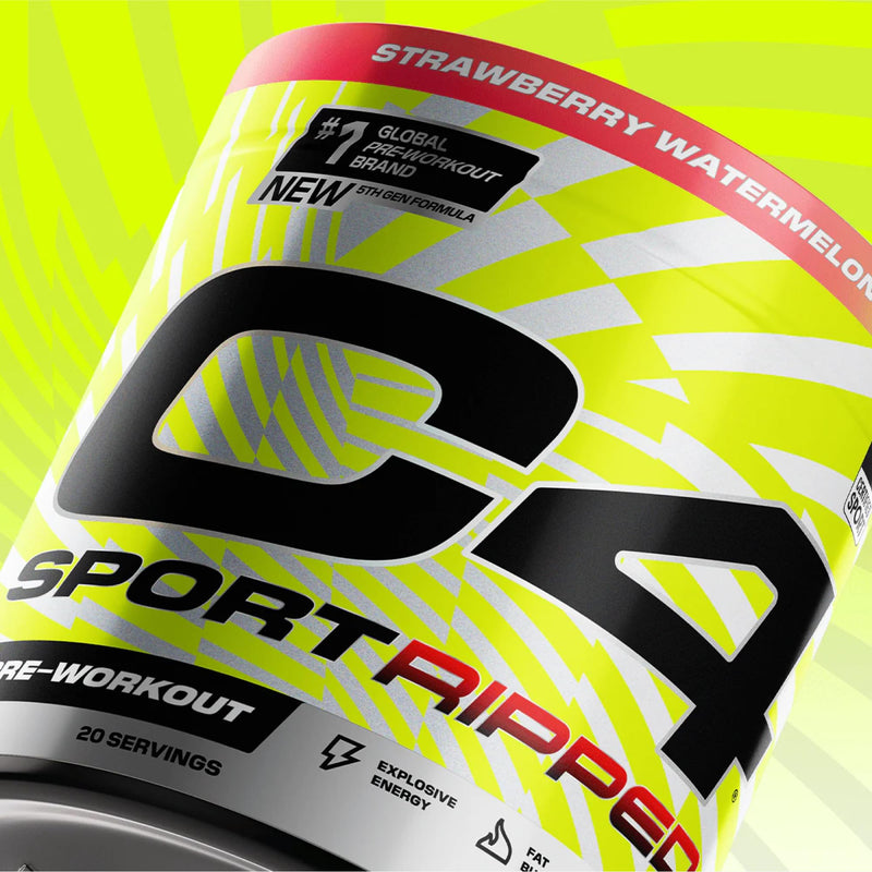 [Australia] - Cellucor C4 Ripped Sport Pre Workout Powder - NSF Certified for Sport - 200mg Caffeine + Cayenne Extract + Carnitine Tartrate + Beta-Alanine - Strawberry Watermelon, 20 Servings 9.88 Ounce (Pack of 1) 