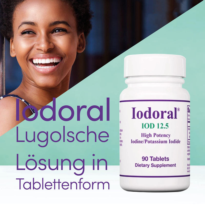 [Australia] - Optimox, Iodoral, 90 vegan tablets, 12.5mg iodine per dose, gluten free, soy free, GMO free, neutral in taste 90 tablets 