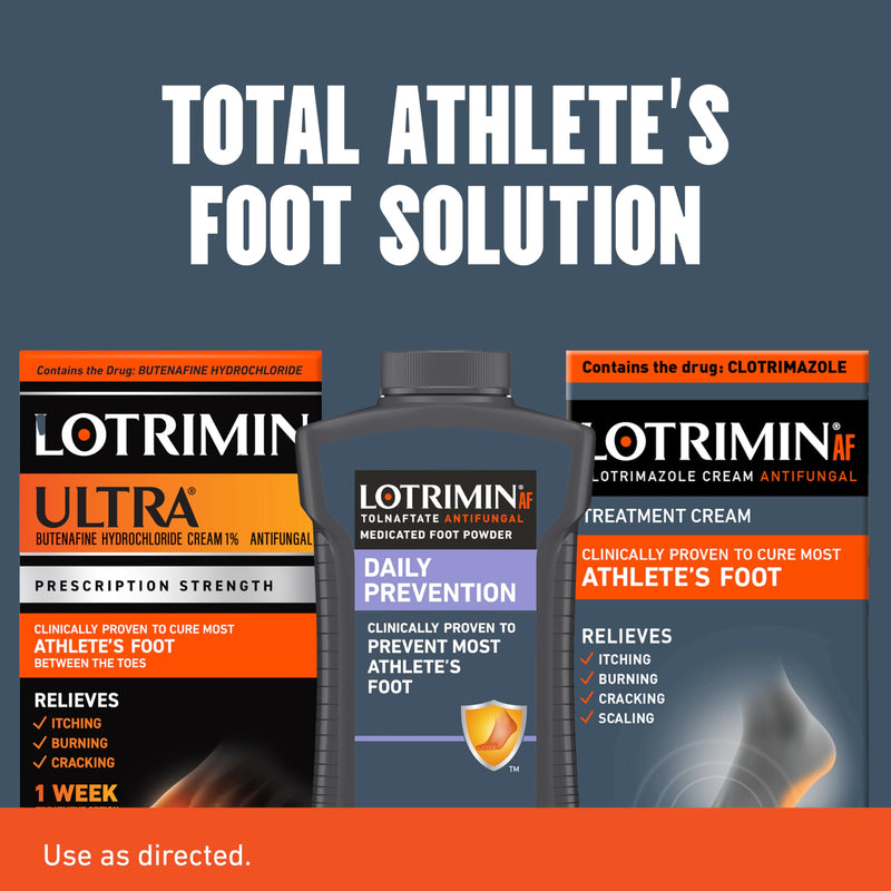 Lotrimin® AF Cream, Athlete's Foot 1% Clotrimazole Antifungal Cream Treatment, Clinically Proven Effective, 1.1 Ounce (New Look) 30 g