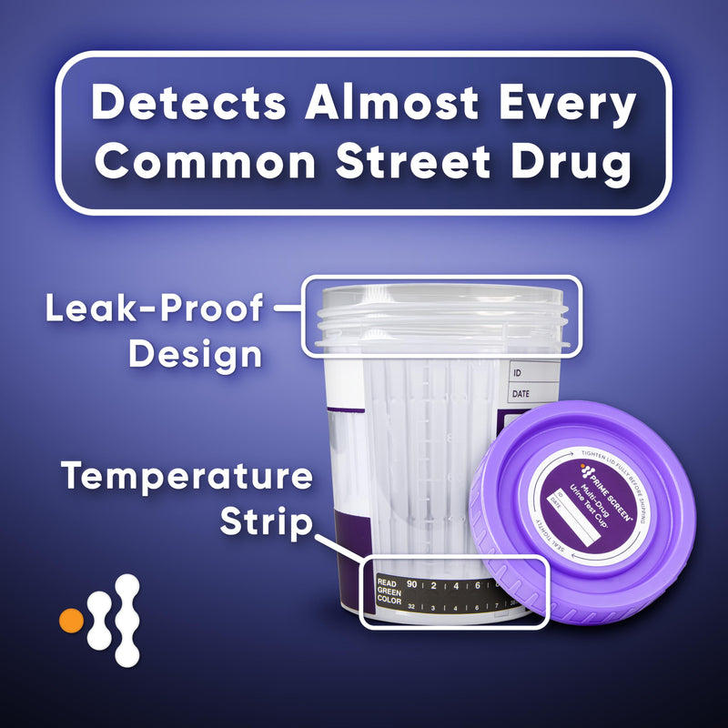 Prime Screen Multi-Drug Urine Test Kit Bundle – 12 Panel Compact Cup & 6 Panel Urine Test Kit [6-Pack Total]