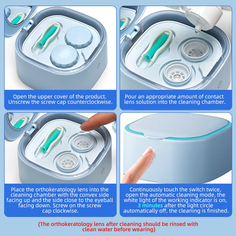 [Australia] - Rigid Keratoplasty Scleral Ultrasonic Contact Lens Cleaner for OK Lens and RGP Lenses YX-D10P 