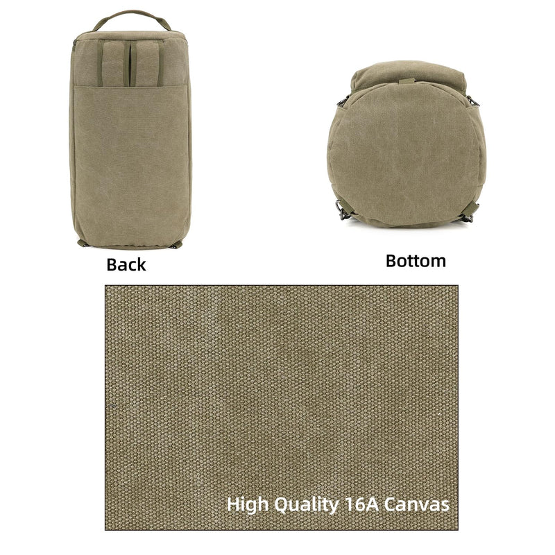 Travel Canvas Duffel Bag Garment Duffle Bag for Women Men Weekender to Backpack(Green) Green