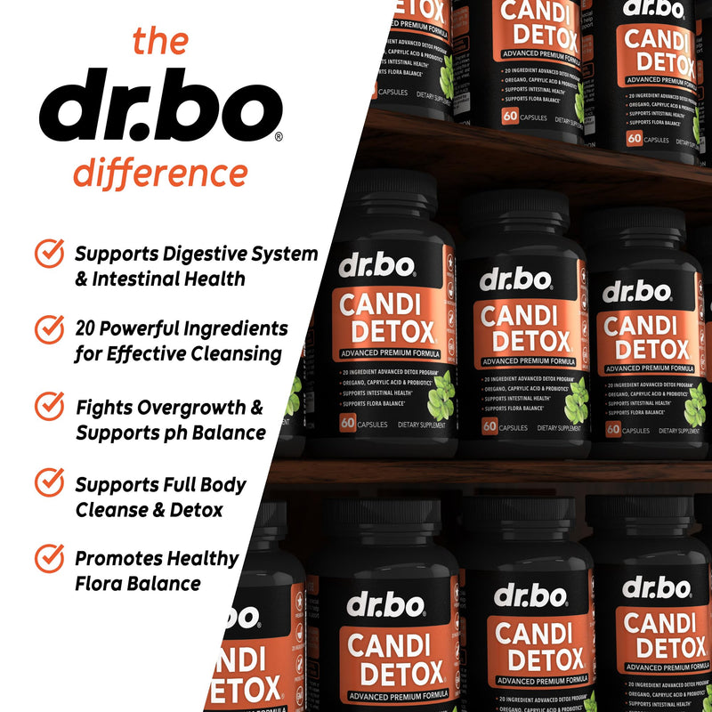 [Australia] - Candida Cleanse Detox for Women & Men - Candi Detox Support Supplement Pills Kit, Anti Overgrowth Gut Balance Probiotic Flora Complex Supplements - Natural Oral Herbal Oregano & Caprylic Acid Capsules 