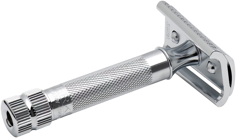 MERKUR 37C Double Edge Safety Razor | Slant Bar Design - Standard Handle | Made in Germany | Plastic-Free | Two Piece Design 1 Count (Pack of 1) MK-37001