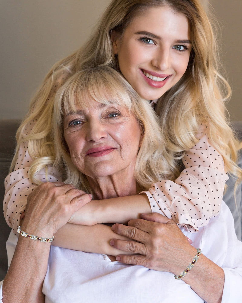 [Australia] - MagVIVACE Magnetic Stainless Steel Bracelet for Women, Amethyst Bracelet with Magnet 