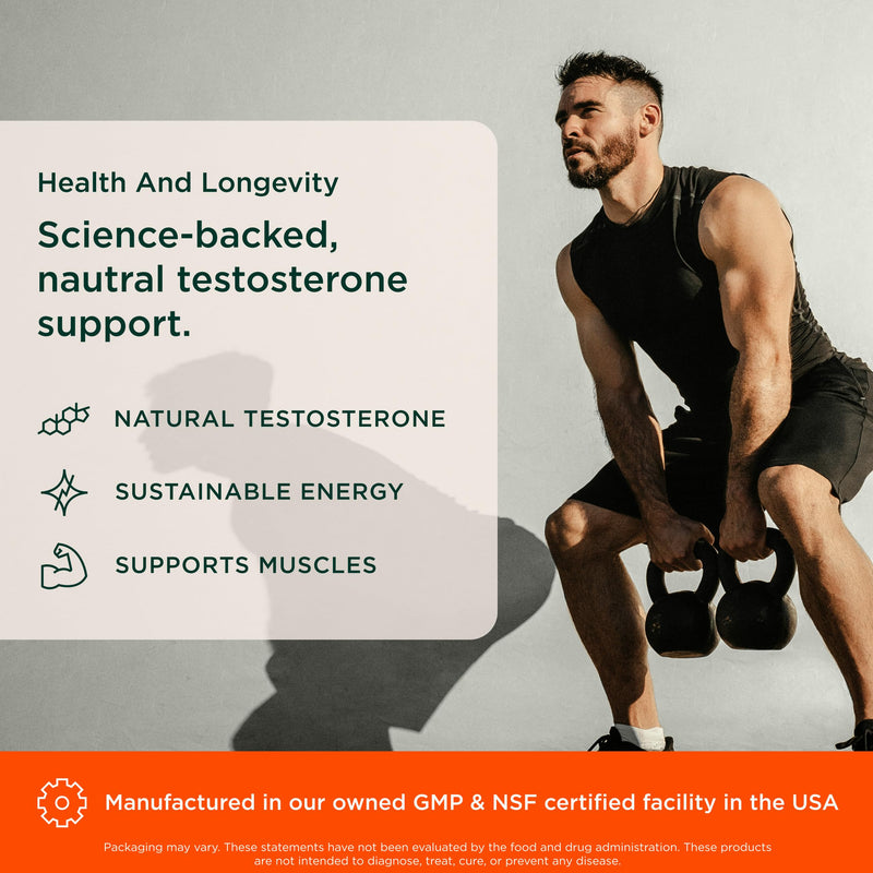 Genius Test Black Label Testosterone Supplement for Men, 120 Ct | Testosterone Support for Men with D-Aspartic Acid, Magnesium, Korean Red Ginseng and Vitamins for Energy
