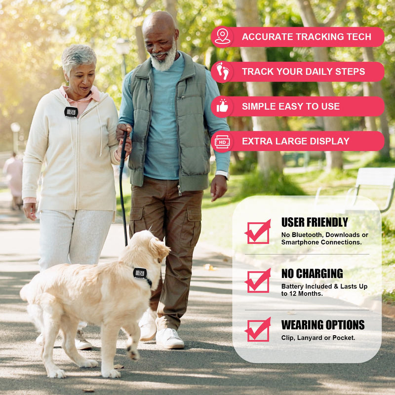 [Australia] - Weewooday Pedometer for Walking Steps and Miles Simple Pedometer Clip on with Large Digital Display Portable LCD Step Counter Bulk Gift for Women Men Adults 16 