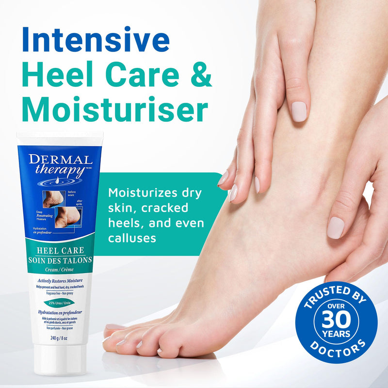 [Australia] - Dermal Therapy Heel Care Cream - Moisturizing Treatment that Repairs and Heals Dry, Rough, Cracked Heels and Feet | 25% Urea and 6% Alpha Hydroxy Acids (3oz+8oz Bundle) 5.5 Fl Oz (Pack of 2) 