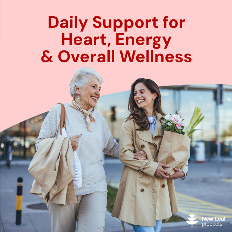 Blood Pressure 7-in-1 Supplement - 120 Vegan Capsules, 2 Months Supply - Heart Health Potassium and Magnesium Supplement with COQ10 and Garlic Extract - Made in the UK by New Leaf