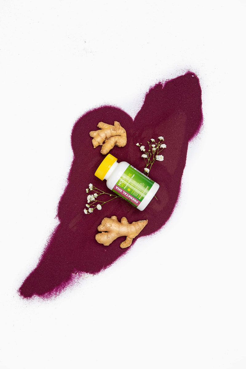 [Australia] - Noor Vitamins Halal Prenatal Vitamins with DHA and Folic Acid, Essential Vitamins, Ginger to Soothe Mom's Stomach, Iron, Softgels, Prenatal Vitamin Before/During/Post Pregnancy (1 Month Supply) 30 Count (Pack of 1) 