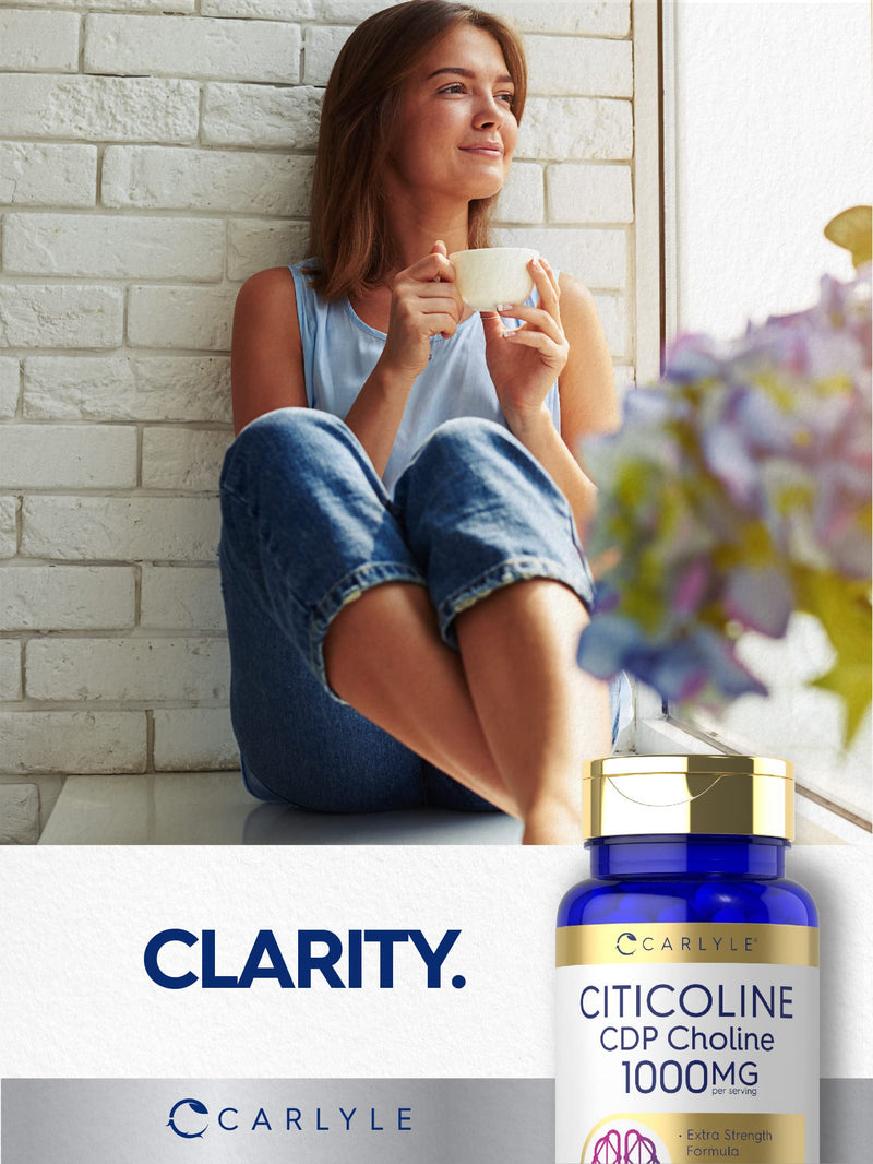[Australia] - Carlyle Citicoline CDP Choline 1000mg | 60 Capsules | Extra Strength Formula | Non-GMO, Gluten Free Supplement 