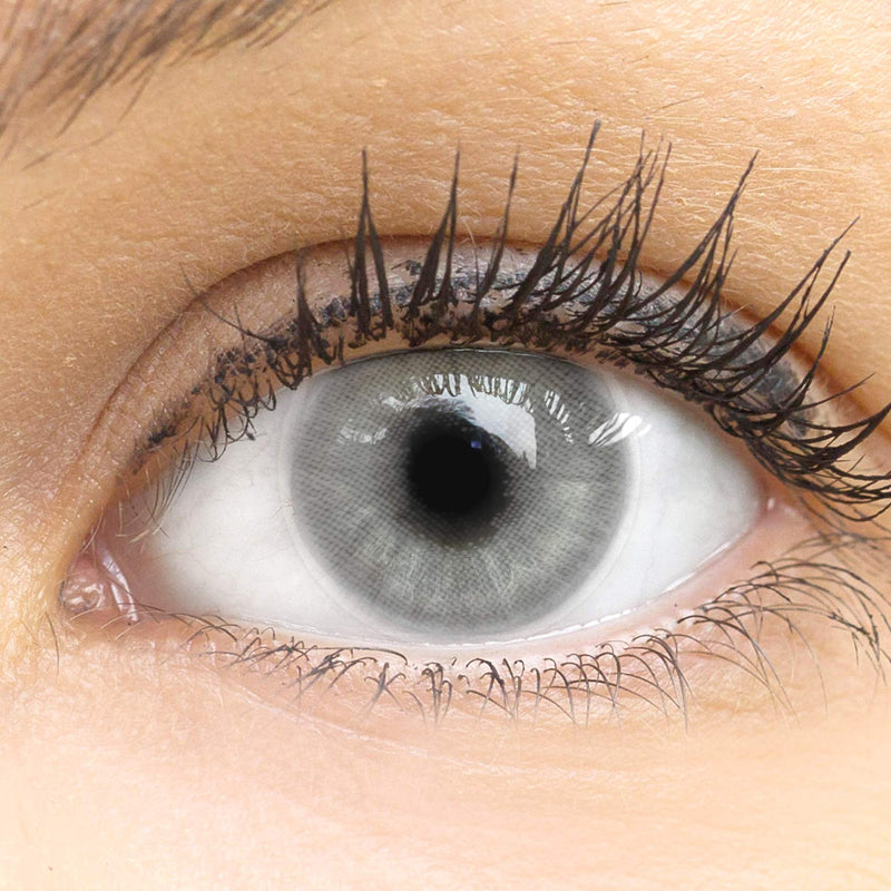 [Australia] - GLAMLENS Pisa Gray Gray + Container | Very opaque natural gray contact lenses colored | colored monthly lenses made of silicone hydrogel | 1 pair (2 pieces) | SLIDE 14.20 | Without power 0.0 diopters 8.6 millimeters 14.20 millimeters 2.0 