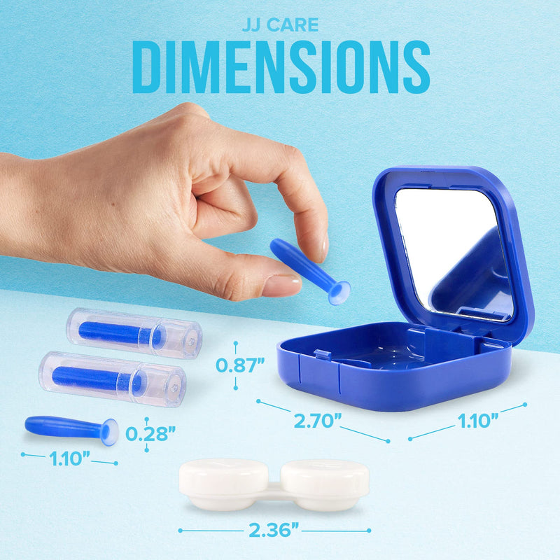 [Australia] - JJ CARE Contact Lens Applicator - Bundle Pack, Contact Lens Remover for Hard Lenses, Eye Contact Plunger for Hard Contacts, Contact Removal Tool for Permeable Gas Lenses w/Mirror & Contact Lens Case 