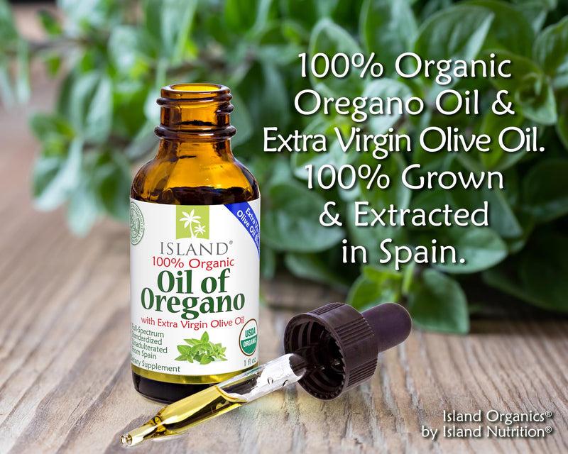 [Australia] - Oil of Oregano Organic Liquid Drops (1 fl oz) - 100% Organic Olive Oil & Organic Oregano Oil, Grown in Spain (Aceite de Oregano) 