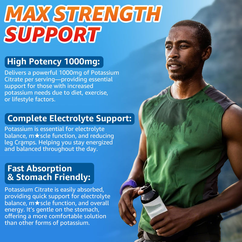 [Australia] - Potassium Citrate 1000mg Gummies, Potassium Magnesium Supplement + Calcium, Zinc, Sodium, Vitamin B6, B12, Support Leg Cramps, Electrolyte Balance, Body Performance, Energy Boost, Sugar Free, 120 Cts 60 Count (Pack of 2) 