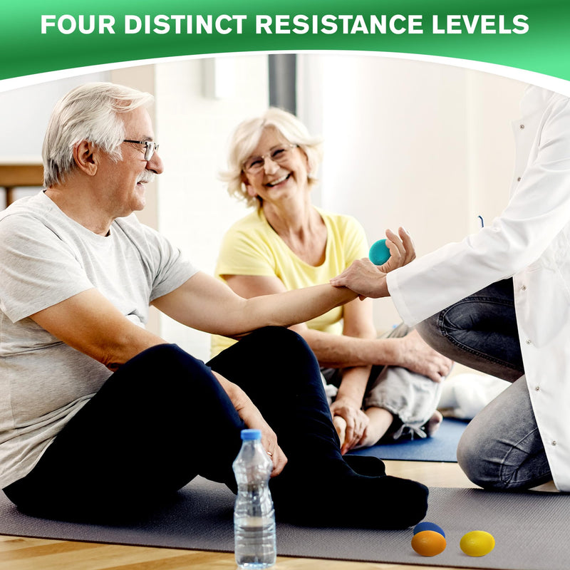 [Australia] - 4Pcs Squeeze Balls for Hand Therapy - Hand Exercise Balls for Arthritis Hand Therapy Balls for Arthritis Hand Squeeze Ball for Hand Therapy Stress Balls for Adults - Squeeze Ball for Hand Strength 