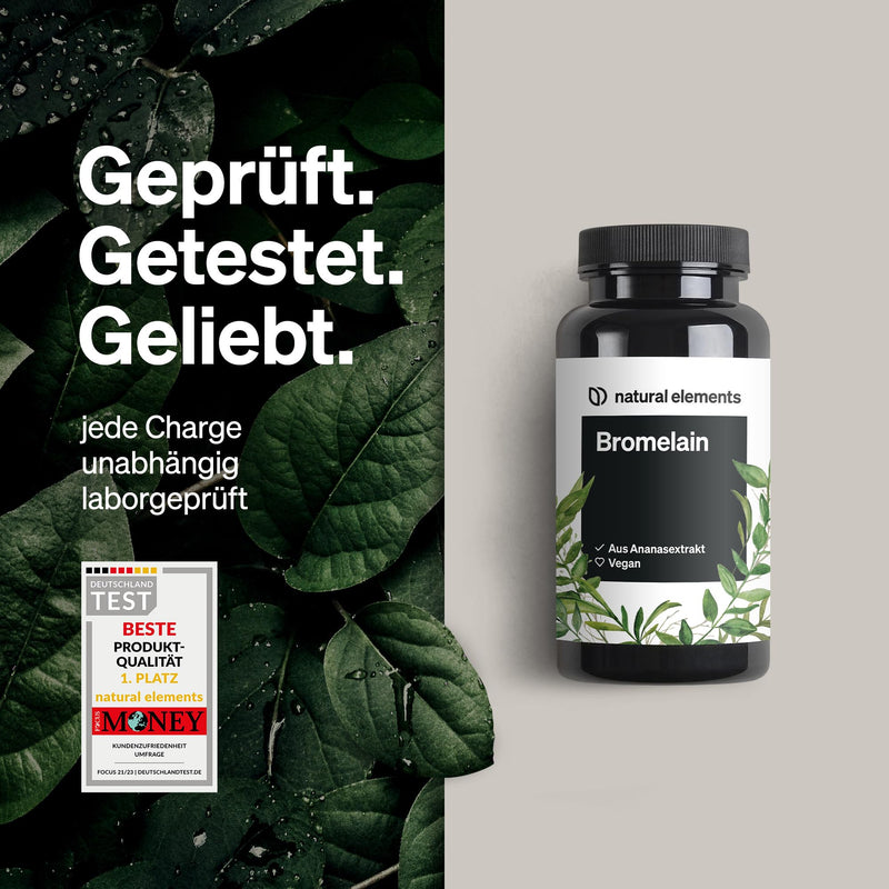 [Australia] - Bromelain - 400 mg (2000 F.I.P) - 90 enteric-coated capsules - Natural pineapple extract - Laboratory tested, high dosage and produced in Germany 
