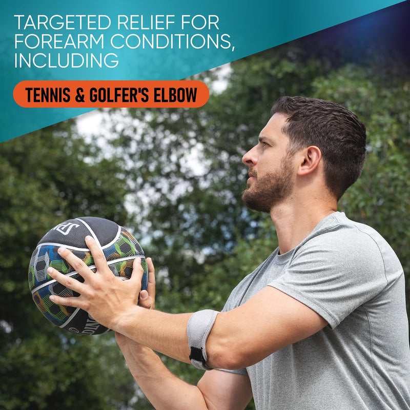 [Australia] - 2-Pack Elbow Brace for Men & Women, Adjustable Tennis & Golfer's Elbow Support Strap for Tendonitis Pain Relief - Compression Pad for Arm, Forearm, Tendon Pain Relief 