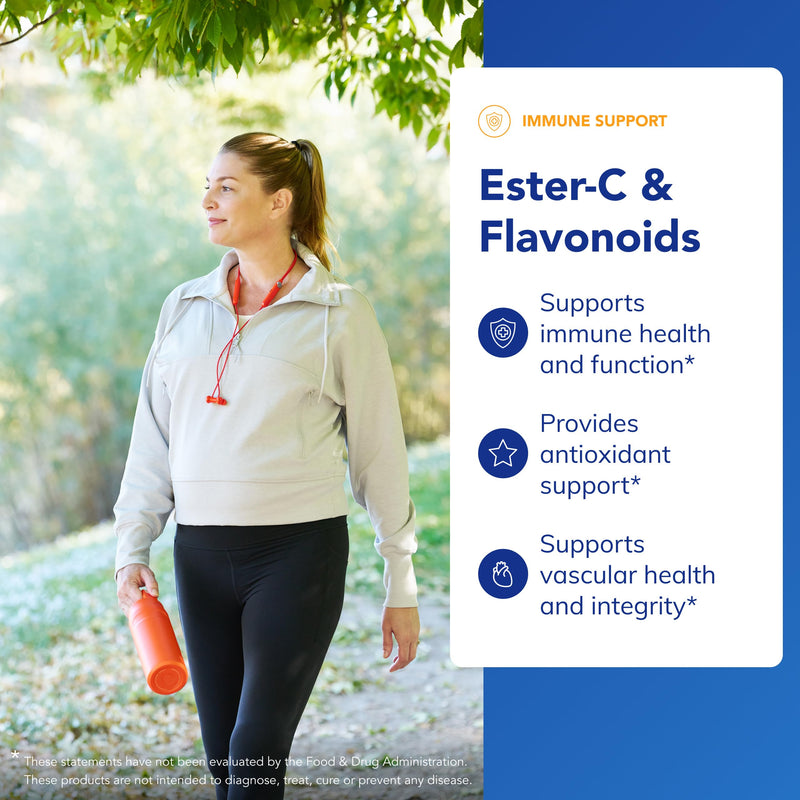 Pure Encapsulations Ester-C & Flavonoids, 90 Capsules | Vitamin C Supplement for Antioxidants - Immune and Vascular Support* with Calcium and Rutin, Easy-to-Absorb Form of Vitamin C 90 Count (Pack of 1)
