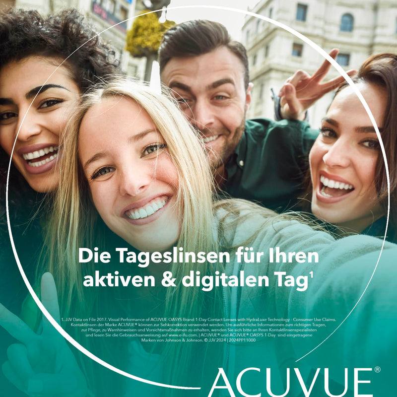 [Australia] - ACUVUE OASYS 1-day daily lenses help to reduce the feeling of tired & dry eyes - daily contact lenses with -0.75 dpt and BC 8.5 - UV protection & comfortable to wear - 30 lenses -0.75 diopters 8.5 millimeters 14.3 millimeters 