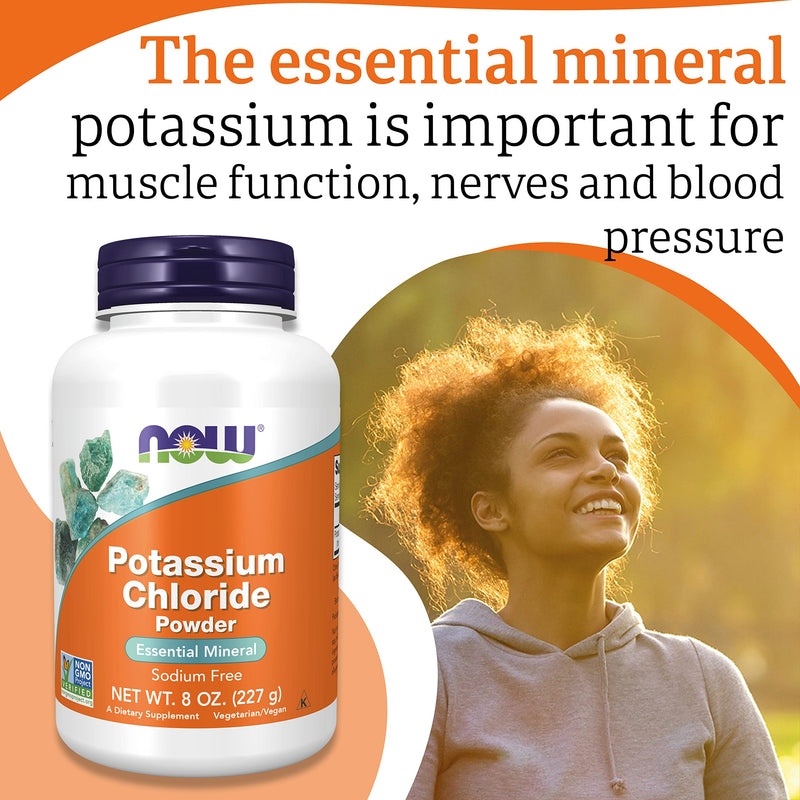 Now Foods, Potassium Chloride Powder, 227g, Lab-Tested, Potassium, Gluten Free, Soy Free, Vegetarian