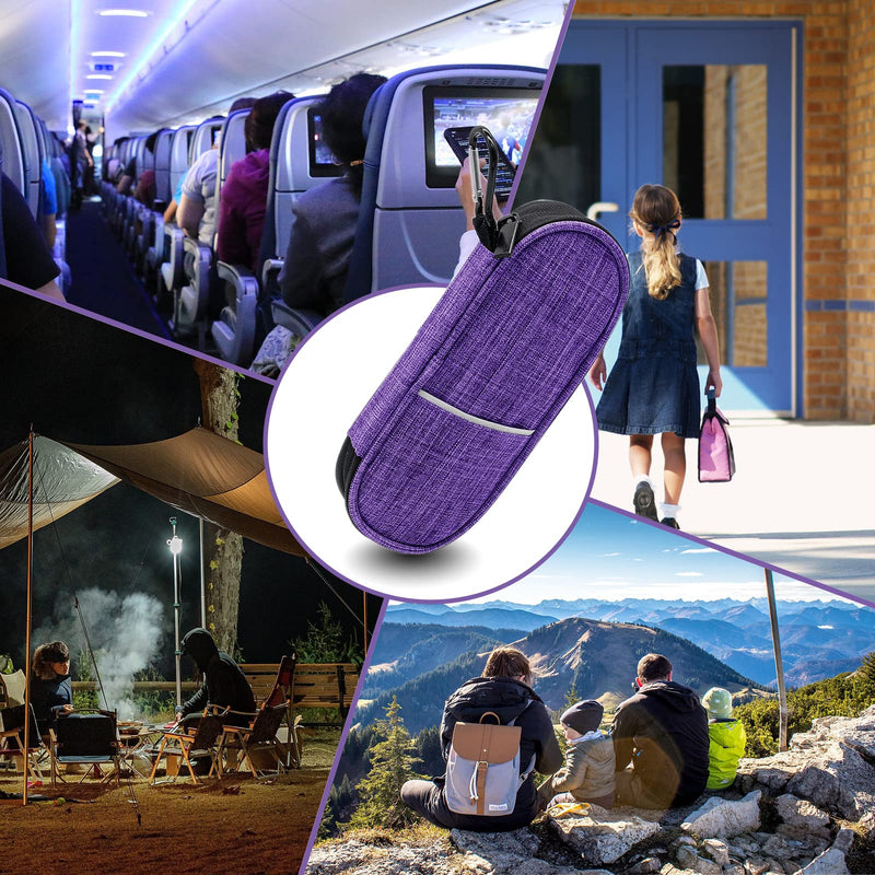 [Australia] - Insulin Cooler Travel Case, Diabetic Medication Organizer, Cooling Carrying Case for Insulin Pen, EpiPens, Allergy Meds,Nasal Spray and Diabetic Supplies with 2 TSA Approved Ice Packs (Purple) Purple 