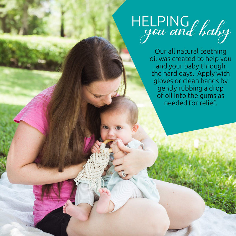 [Australia] - Certified Organic Teething Oil - Ease Teething Discomfort & Sore Gums Quickly & Effectively - Natural Vegan Botanical Ingredients - 2 oz Bottle with Glass Dropper - Baby Teething Relief 