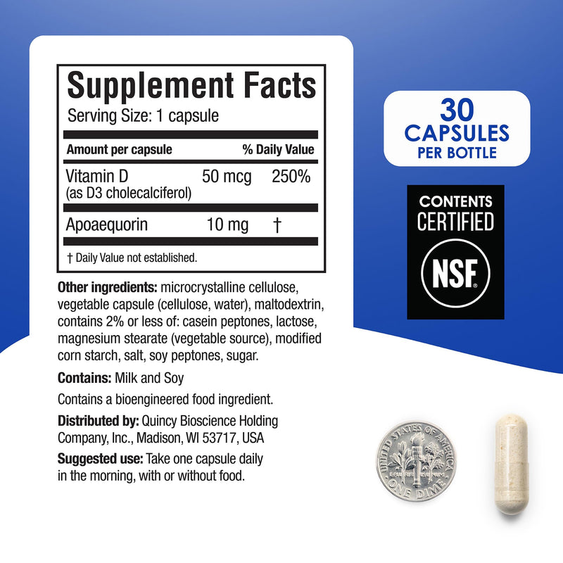Prevagen Regular Strength with Storage Box, 30 Capsules, 1-Pack | For Your Brain, 1 Month Supply, 10mg Apoaequorin, 50mcg Vitamin D3 Unflavored 30 Count (Pack of 1)