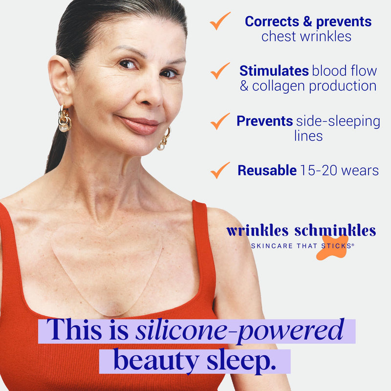 [Australia] - Wrinkles Schminkles Chest Wrinkle Patch - Reusable Silicone Smoothing Pads for Cleavage & Body, Reduce Wrinkles & Stretch Marks, Sensitive Formulated, Secret to Radiant Skin (1 Pack) 1 Count (Pack of 1) 