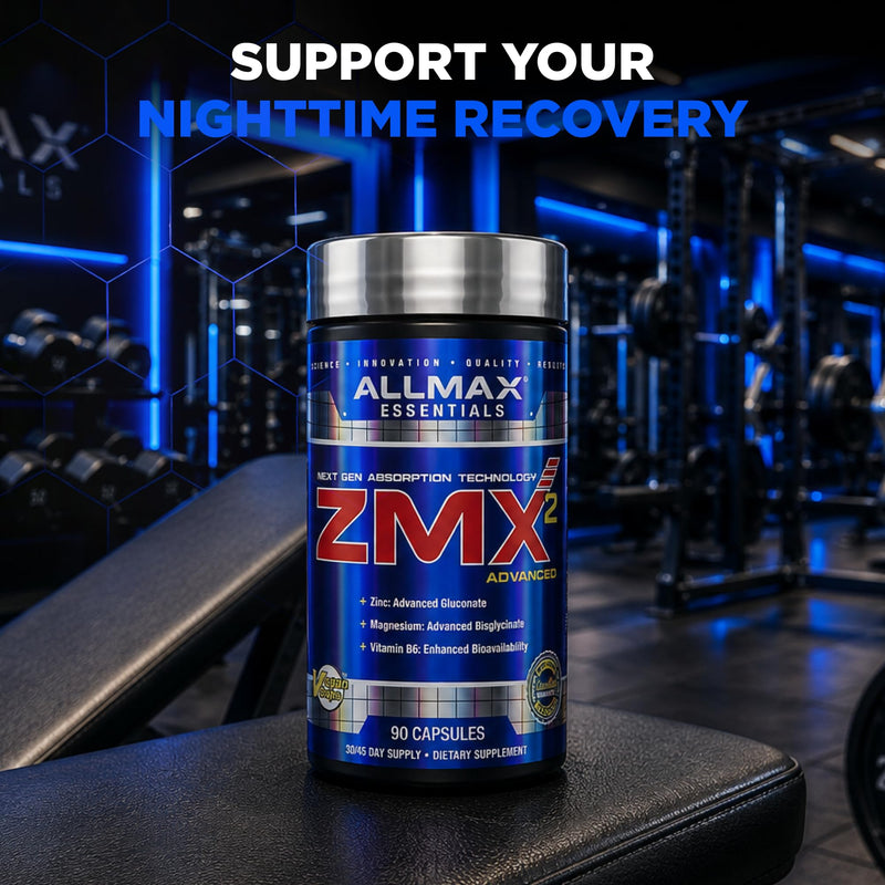 ALLMAX ZMX2 Zinc Magnesium Vitamin B6 Capsules, 90 Count