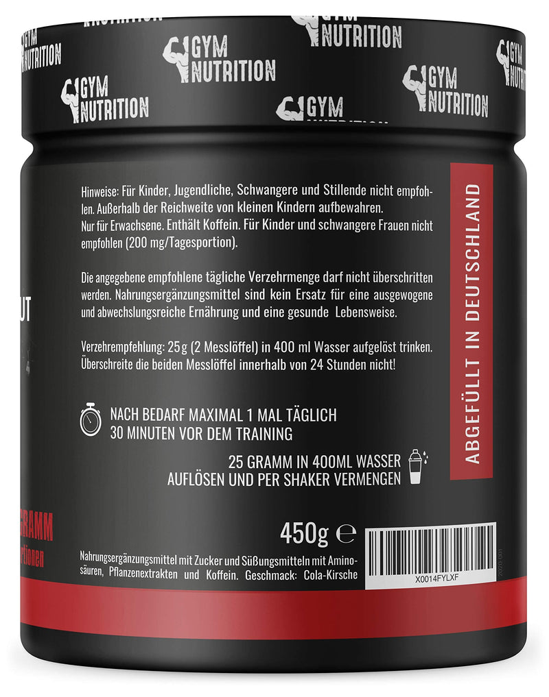 [Australia] - FATALITY - Ultra Hardcore Booster Pre Workout - Powder - 2023 USA Matrix - Pre Workout Booster Gym - ATP + L-Arginine + Citrulline + Beta Alanine + Caffeine 450g Cola Cherry Flavor - Fitness Booster FATALITY - Cola CHERRY 