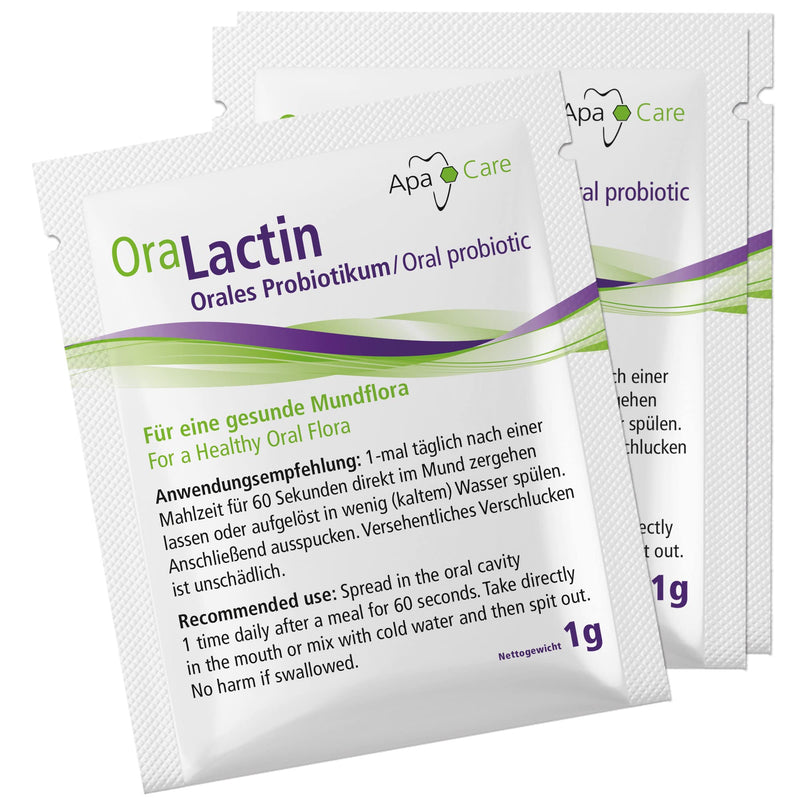 [Australia] - ApaCare OraLactin oral probiotic powder | Probiotic for advanced dental and oral care | For fresh breath and healthy oral flora | 30 sachets 
