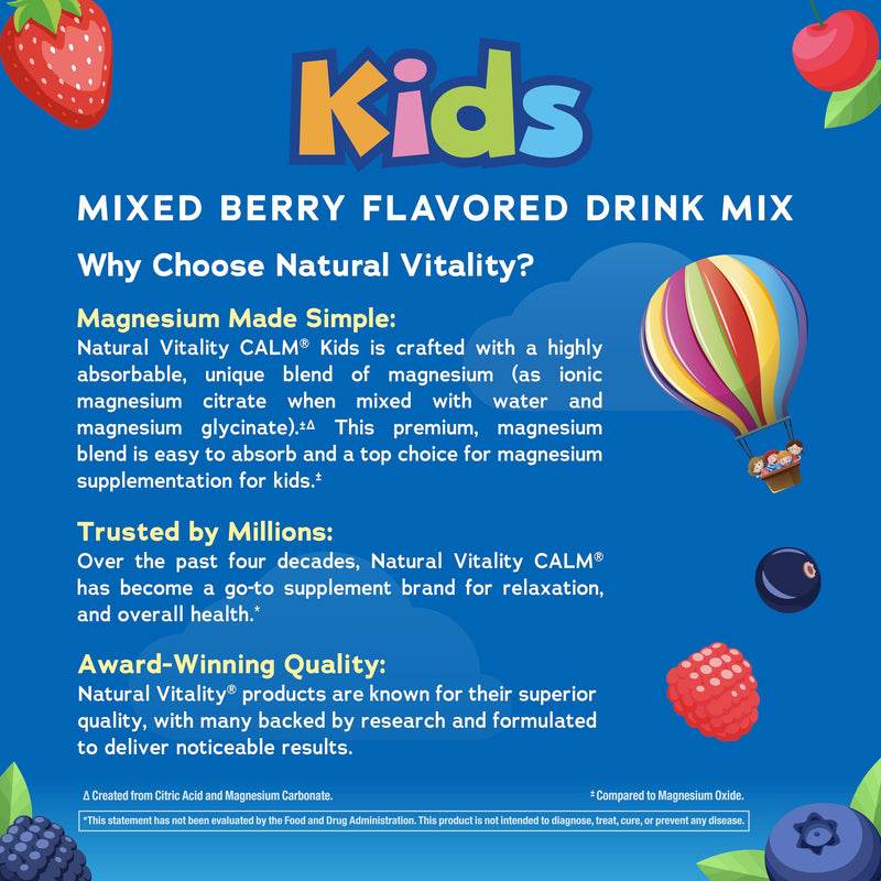 Natural Vitality Natural Calm Kids, Mixed Berry - 453g