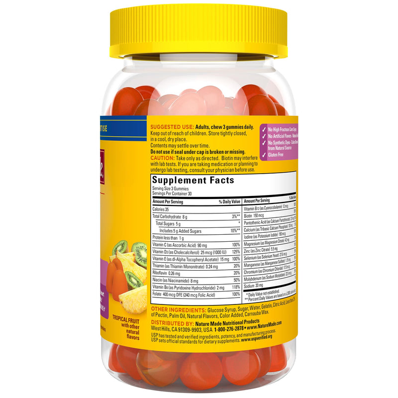 Nature Made Advanced Womens Gummy Multivitamins with Magnesium Citrate, Calcium, B Vitamins, Multivitamin Gummies for Women, 90 Multi Vitamin Gummies, 30 Day Supply,(Pack of 2) 90 Count (Pack of 2)