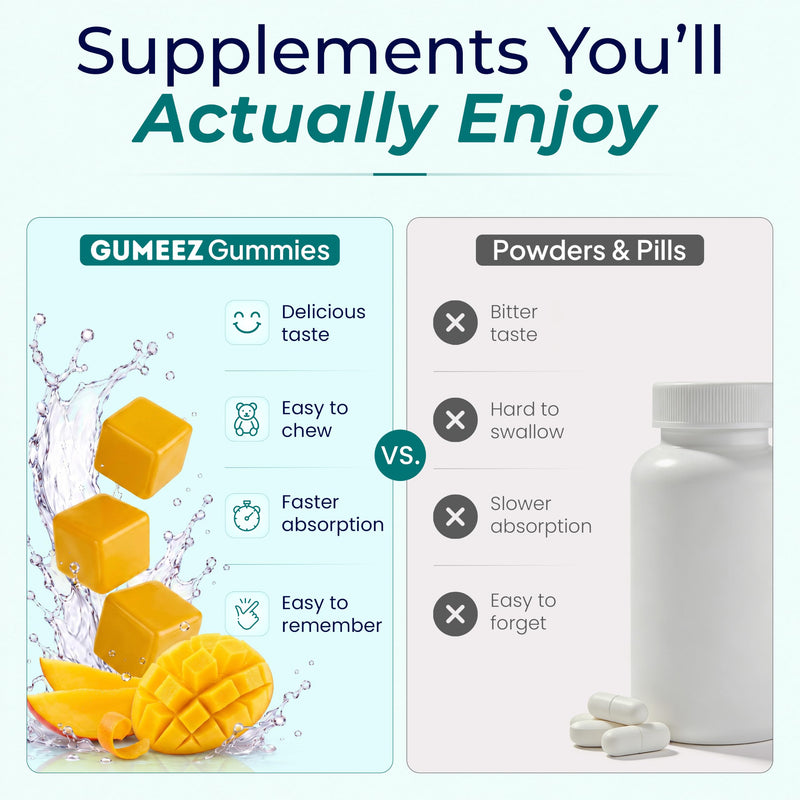 Quercetin Gummies with Bromelain & Vitamin C - 500mg Quercetin Complex Supplement - High Strength Antioxidant & Immune Defence Support - Vegan Mango Flavour - 60 Gummies