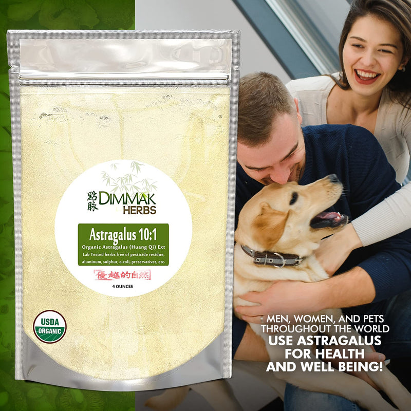 [Australia] - Organic Astragalus 10:1 Extract Powder | Huang Qi Concentrate Granules | Lab Tested, USDA Organic 4oz / 112g by Dimmak Herbs 