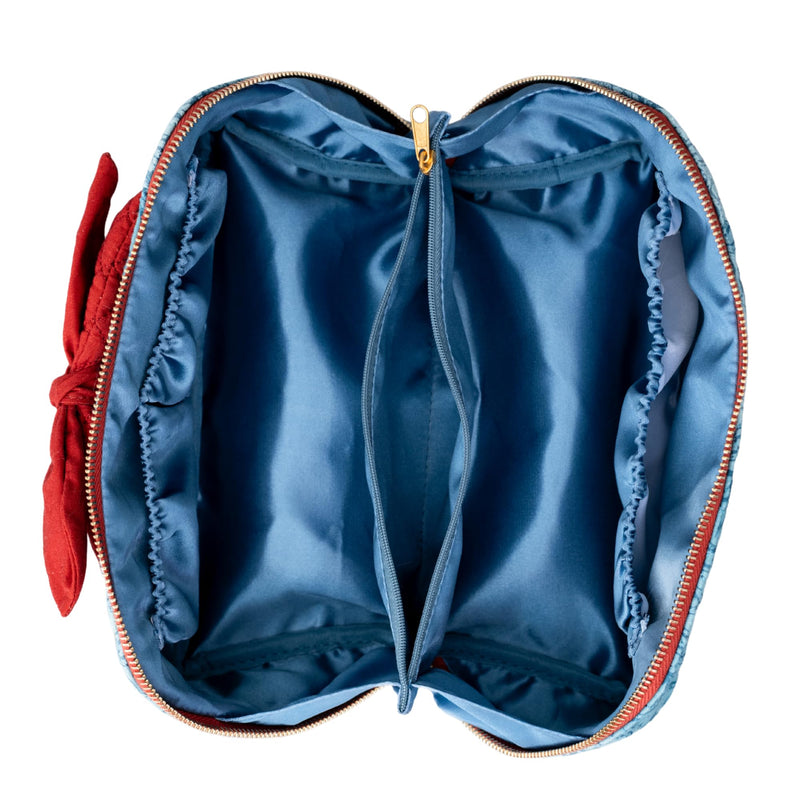 ban.do Getaway Quilted Toiletry Bag with Bow Handle and Satin Interior (Flowers and Bows)