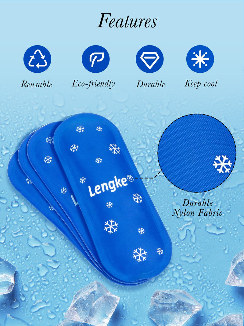 [Australia] - Leng Ke Ice Packs, TSA Approved Ice Packs for Insulin Cooler Travel Case (4 Packs) 4pcs Ice Packs 