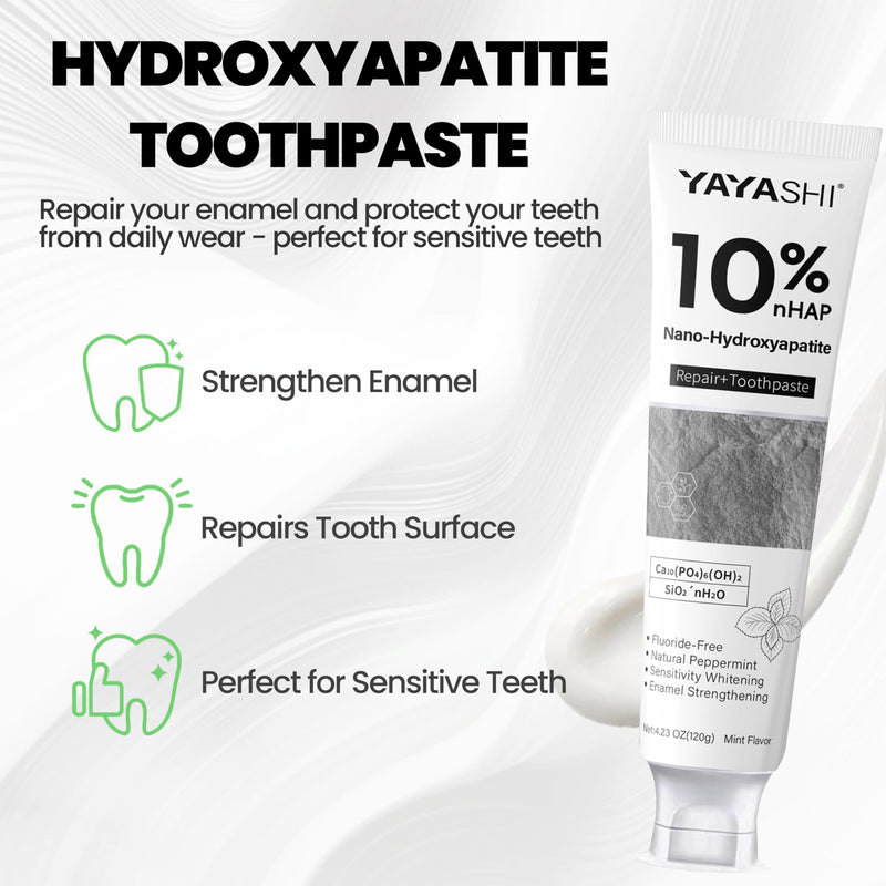 [Australia] - 2PCS Hydroxyapatite Toothpastes 10%,Fluoride-Free Toothpaste, Gentle Mint, Fresh Breath, Daily Use for Oral Health 4.23oz (2pcs) 2pcs 