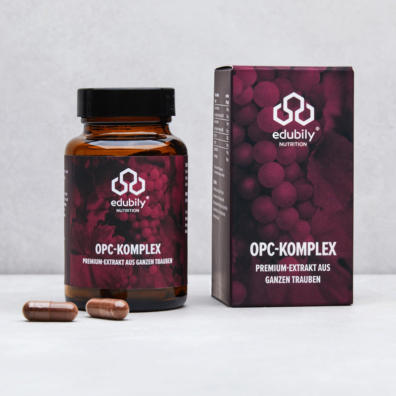 [Australia] - edubily nutrition® OPC complex from French grapes - particularly rich in OPC and MPC - 60 capsules in an amber glass 