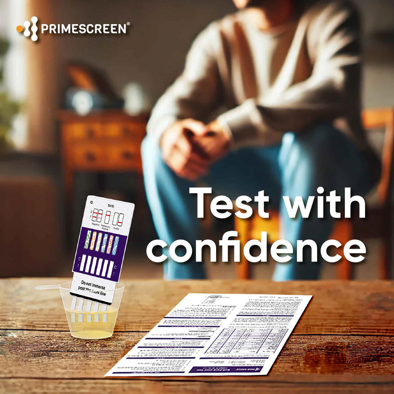 [Australia] - Prime Screen [5 Pack] 12 Panel Urine Drug Test Kit (AMP, BAR, BUP, Benzos BZO, COC, mAMP, MDMA, MOP, MTD, OXY, PCP, Marijuana THC) - WDOA-6125 5 Count (Pack of 1) 