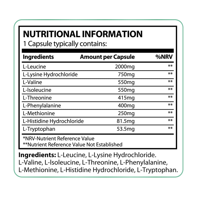 Essential Amino acids 100 Capsules
