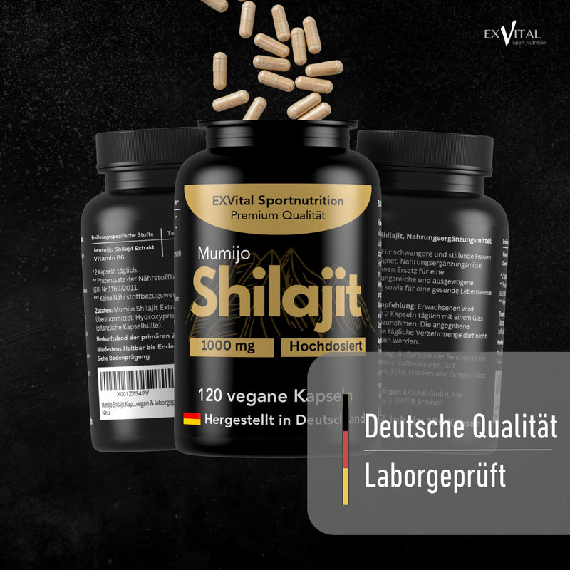 [Australia] - Mumijo Shilajit capsules, high dose 1000mg per daily dose, the original from the Himalayas, 120 capsules, vegan & laboratory tested 