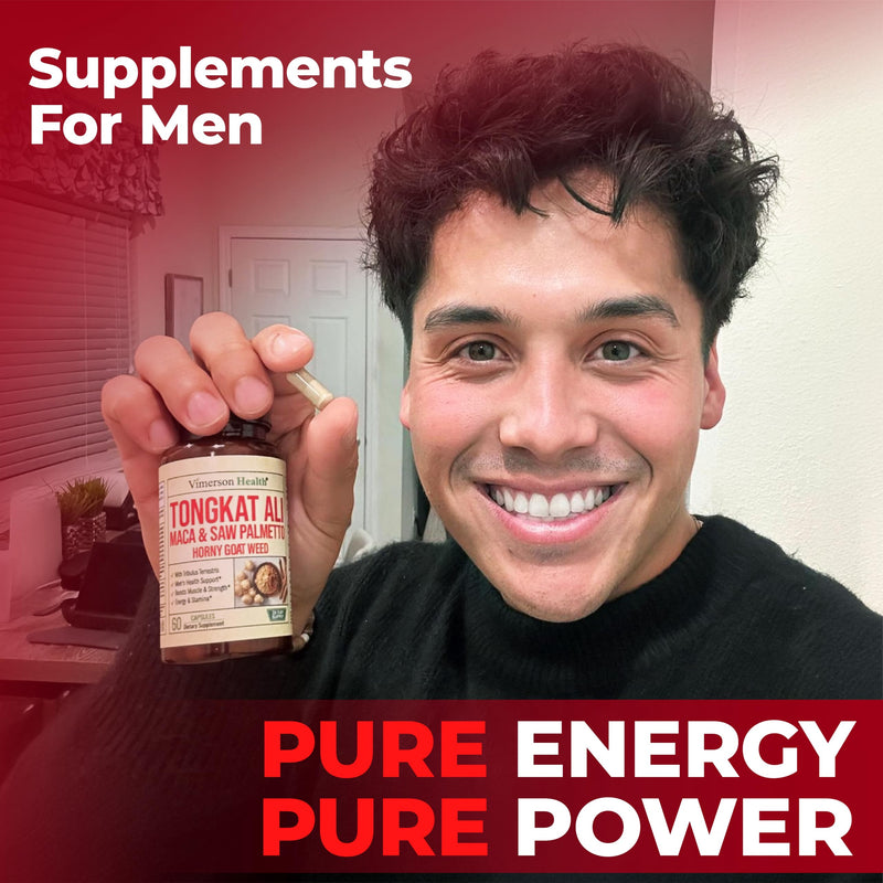 [Australia] - Maca Root, Saw Palmetto & HornyGoatWeed For Men ‚Äì Tongkat Ali and Panax Ginseng Supplement for Energy, Drive & Strength ‚Äì Workout Supplement For Men with Tribulus Terrestris & L-Arginine ‚Äì 60 Capsules 