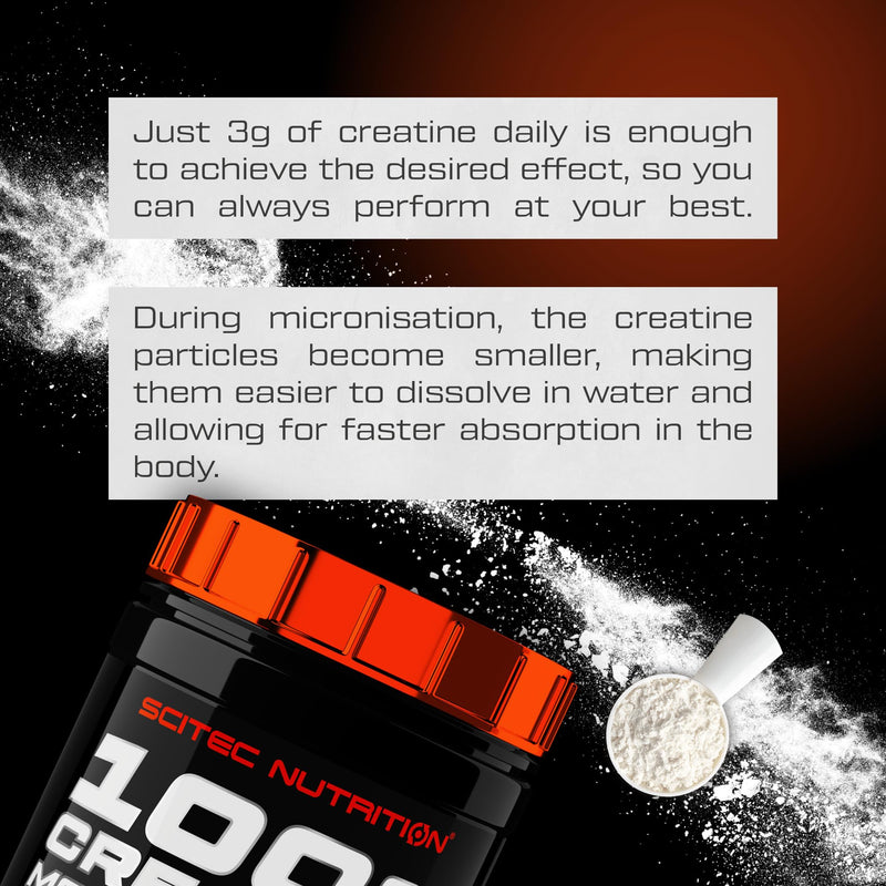Scitec Nutrition 100% Creatine Monohydrate – Vegan – 3g per Serving – Performance Boost for High-Intensity Workouts – 500 g, Unflavoured