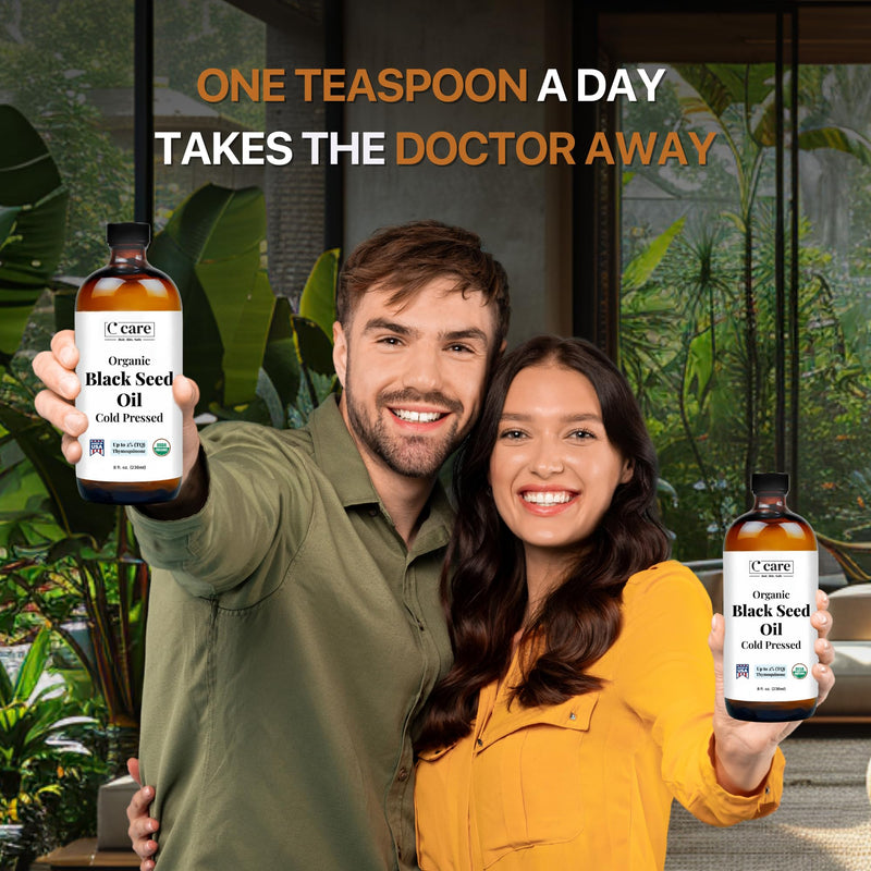 [Australia] - Black Seed Oil Organic Cold Pressed Unrefined Glass Bottle | USDA Certified Organic Black Cumin Seed Oil | High Thymoquinone Omega 3 6 9 | For Immune Support, Joints, Digestion, Hair & Skin | 8 Fl oz 8 Fl Oz (Pack of 1) 