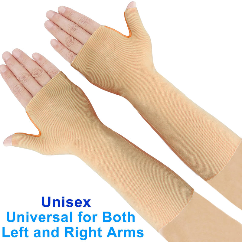[Australia] - Hand Socks for Splint (Pack of 6),Elastic Stockinette Tubing,Wrist Brace with Thumb Spica Liner,Tubular Gauze Sleeve,Cast Wrap Sleeve,Arm Cover for Men and Women((Khaki,Medium) Khaki Medium 